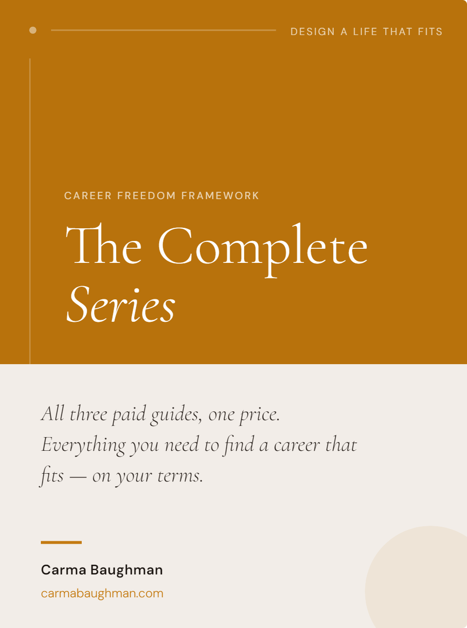 Career Freedom Framework Complete Series