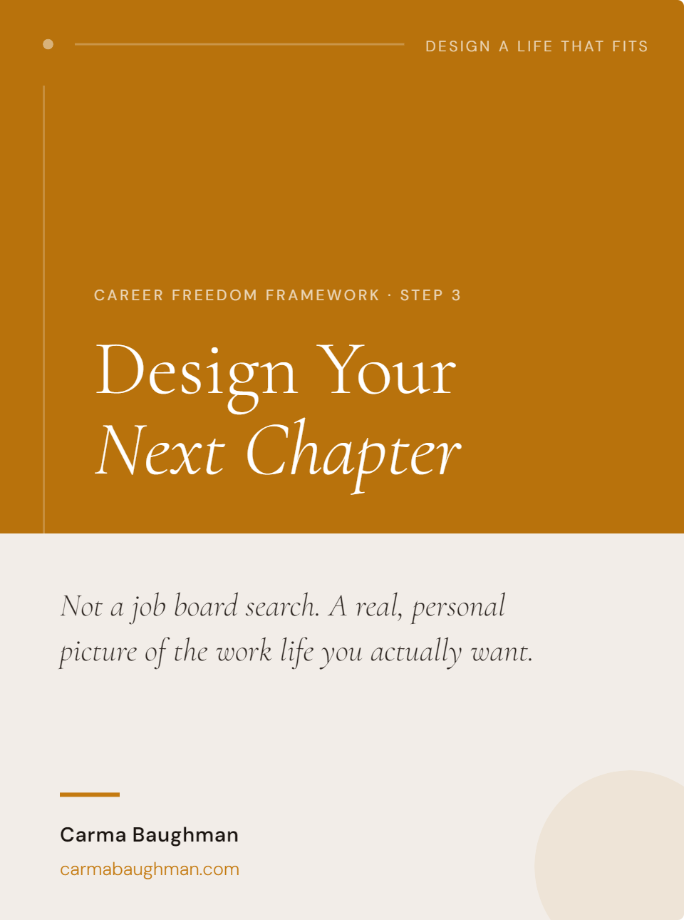 CFF Step 3: Design Your Next Chapter