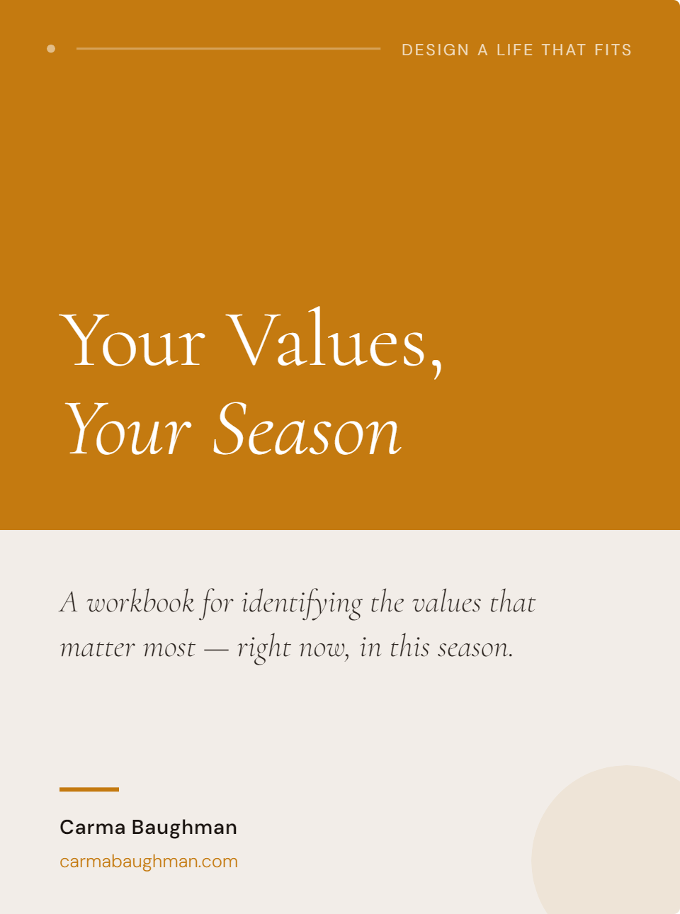 Your Values, Your Season